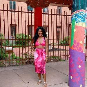 Pink two piece outfit